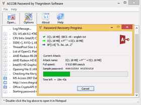 ACCDB Password recovery progress