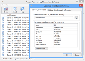 Access Password Recovery Dialog