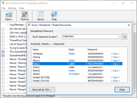 Excel Workbook, Sheets, Range passwords dialog