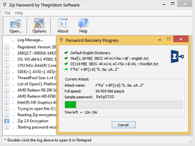 Zip Password recovery progress